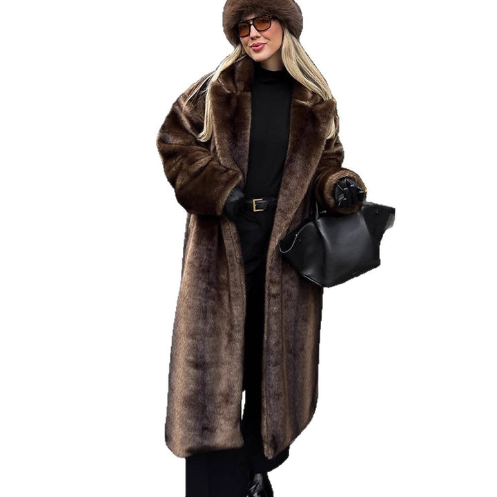 Ladies Luxurious Faux Fur Coat Lune London