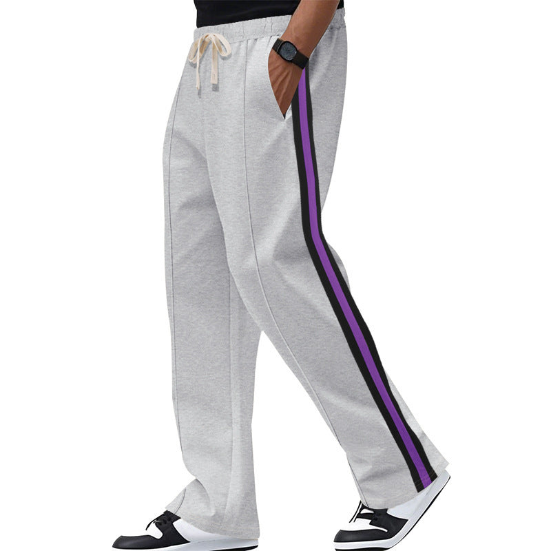 Men's casual leisure pants with contrasting side stripes Lune London