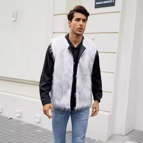 Trendy Faux Fur Jacket for Men Amarae