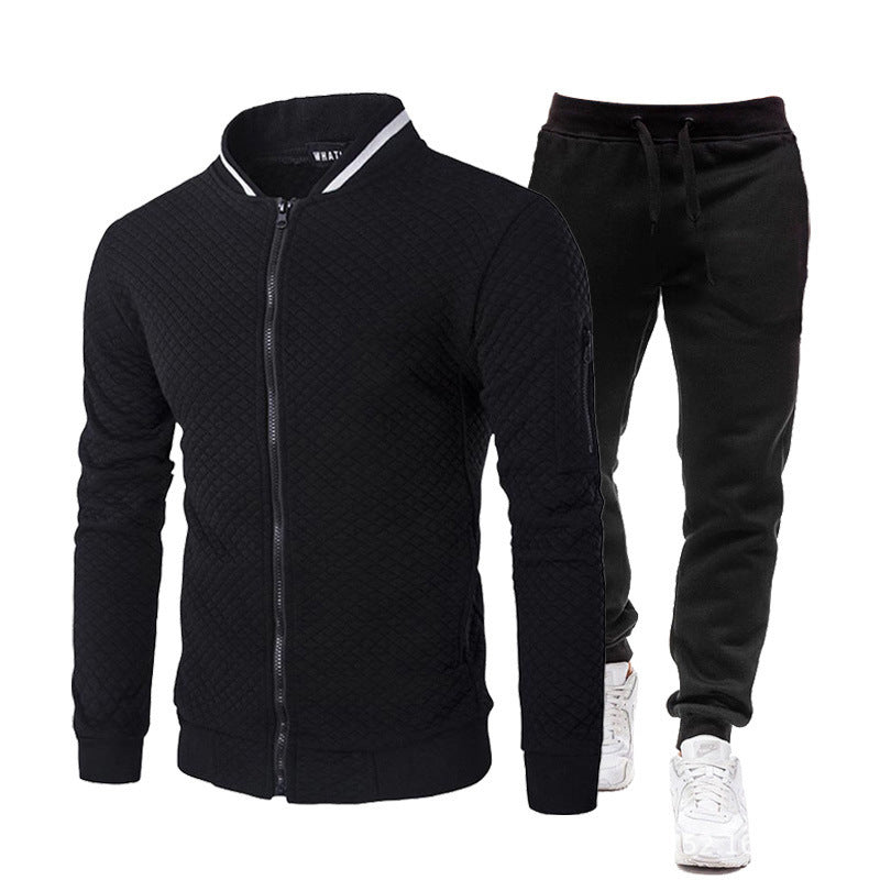 Men's athletic tracksuit set with practical zipper and elastic cuffs Amarae