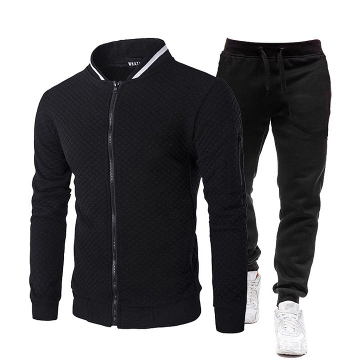 Men's athletic tracksuit set with practical zipper and elastic cuffs Amarae