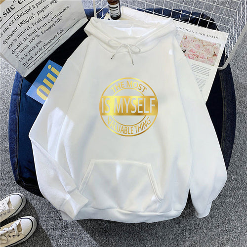 Women's hoodie with inspiring lettering Chic & Stil