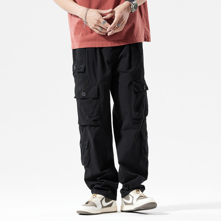 Men's cargo pants with multiple pockets and elastic waist Lune London
