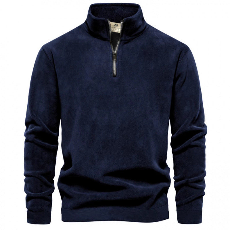 Men's fleece pullover with high collar Lune London