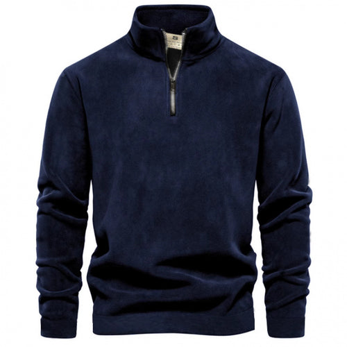 Men's fleece pullover with high collar Amarae