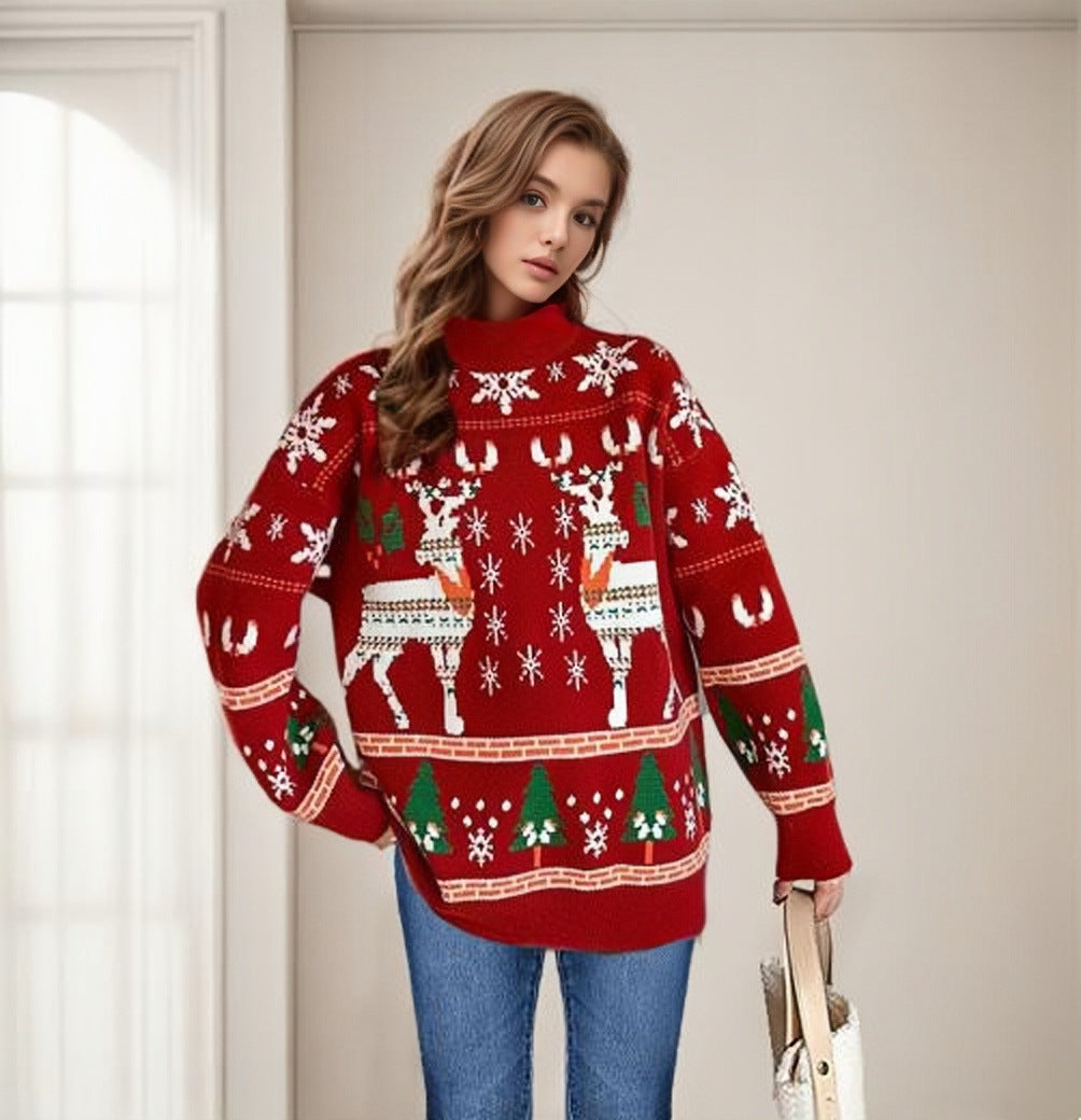 Christmas sweater for women with festive patterns and a relaxed fit Lune London