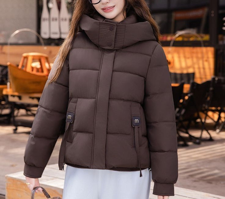 Veste matelassée à la mode pour femmes avec col montant et poches pratiques Chic & Stil