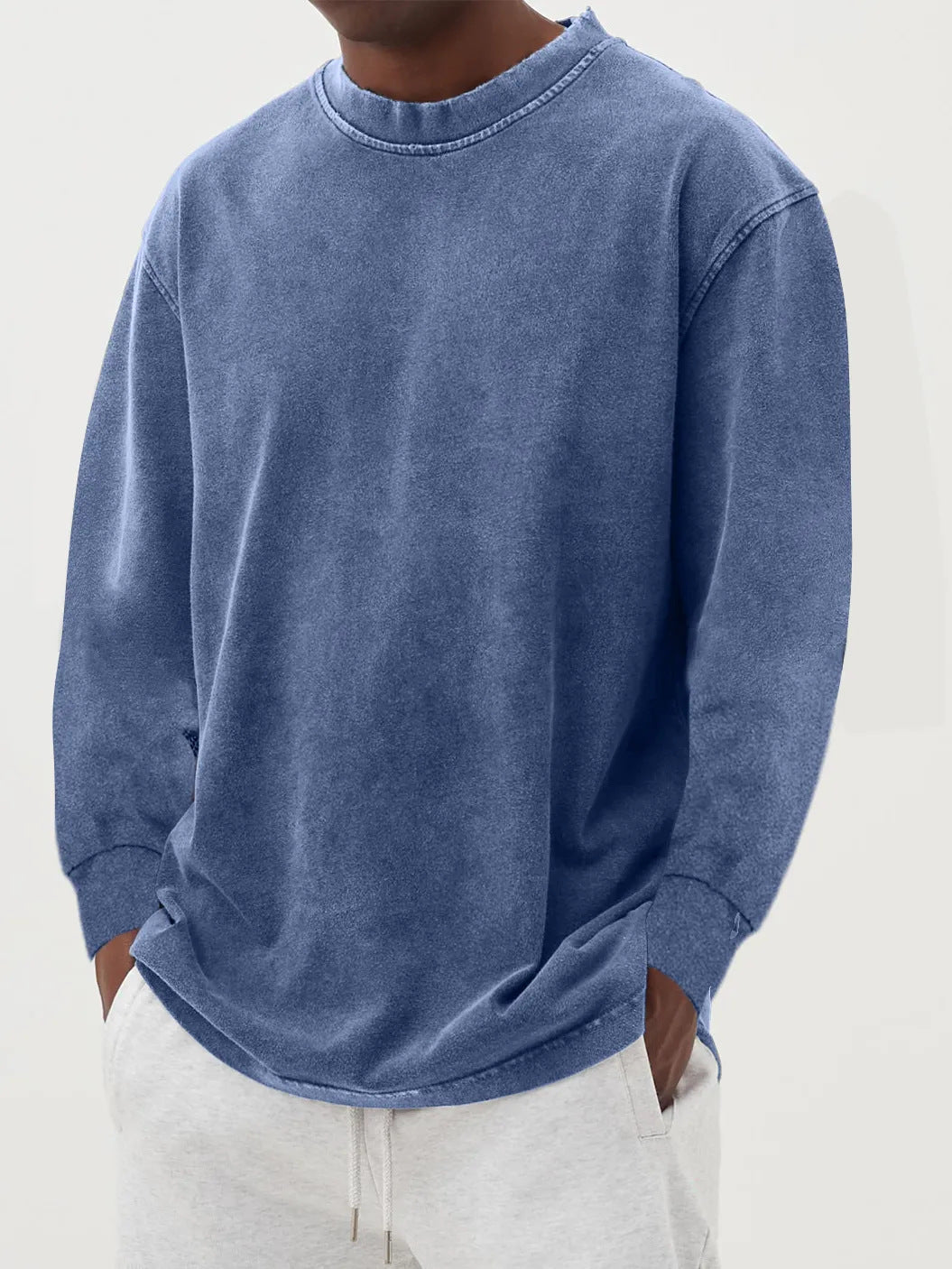 Casual oversized sweater for men in pleasant cotton blend Amarae