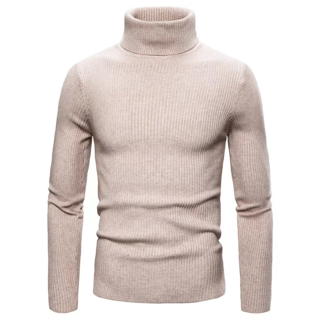 Men's premium turtleneck sweater in fine ribbed knit Lune London