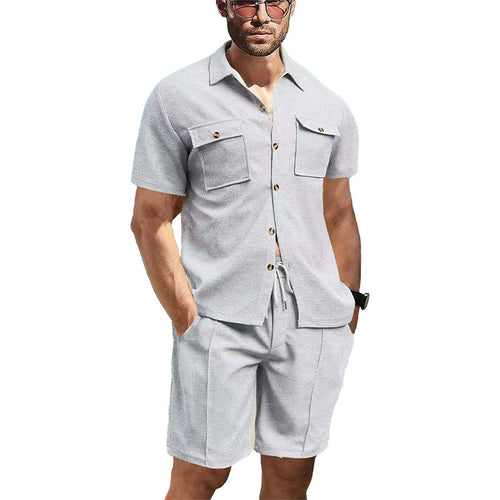 Trendy short-sleeved shirt for men with matching shorts Amarae