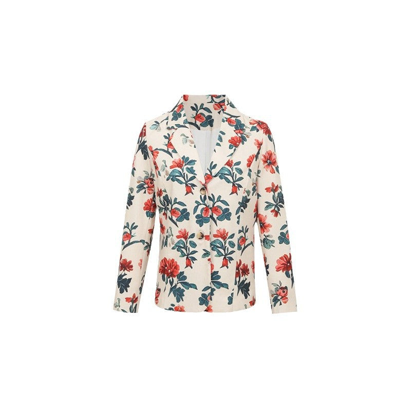 Women's jacket with floral patterns and modern cut Lune London