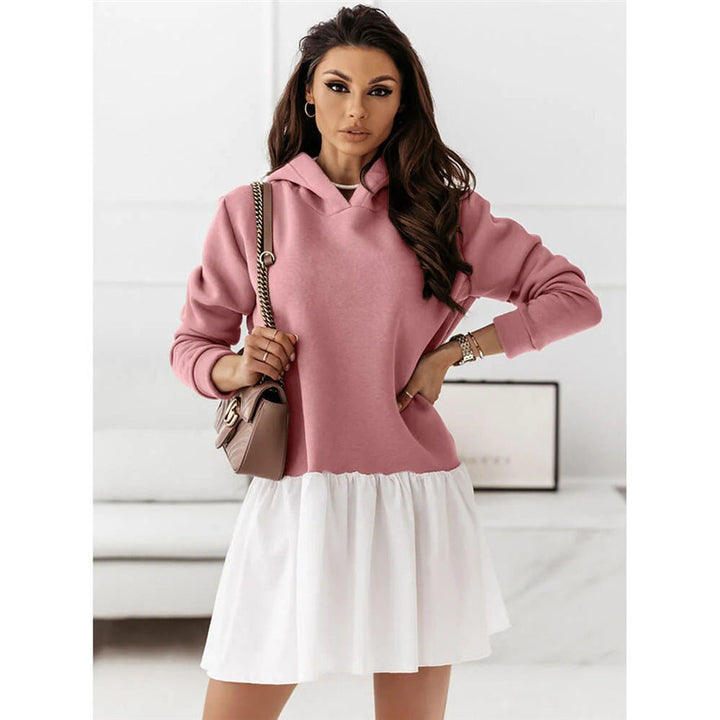 Hooded dress for women with lace detail Lune London