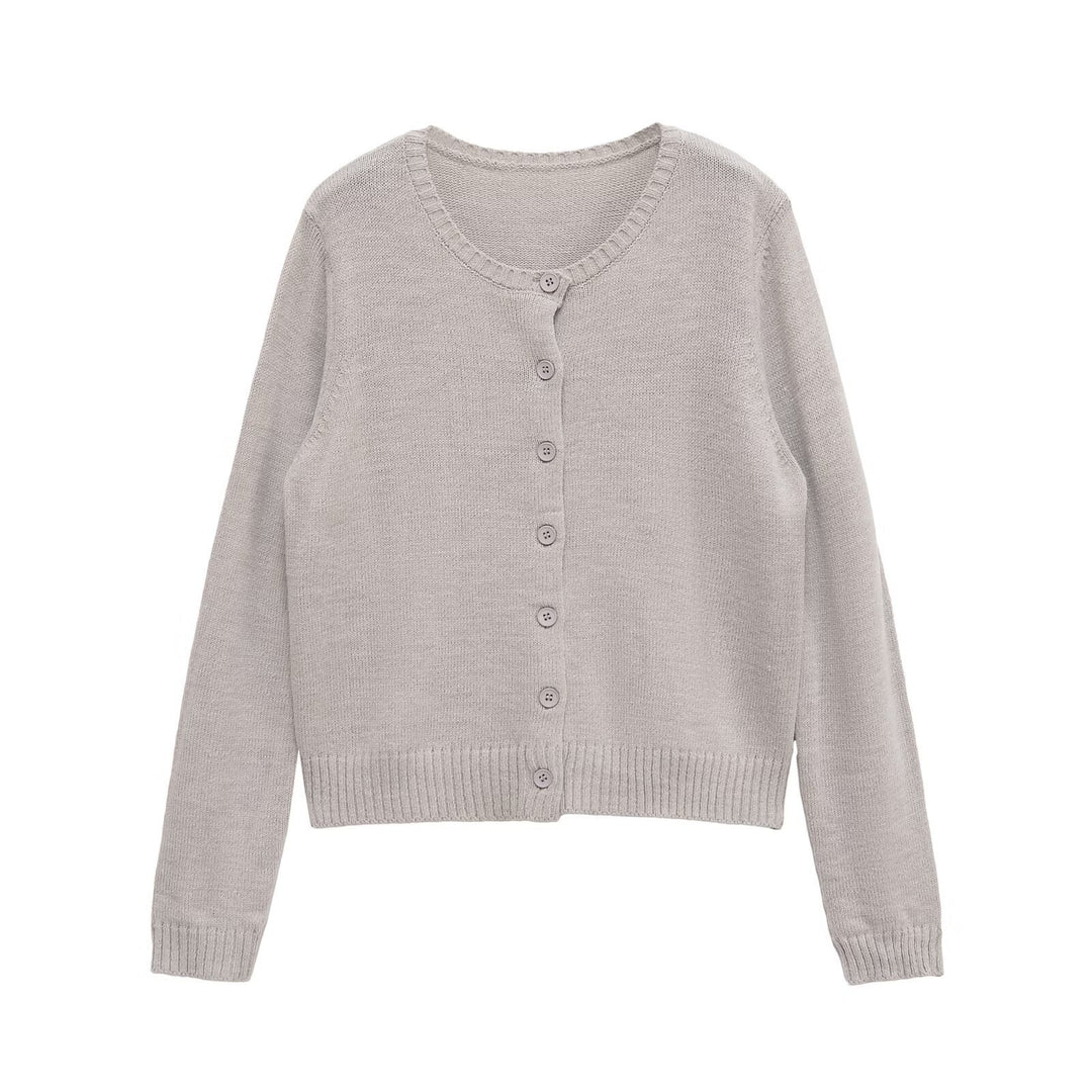 Lightweight knitted cardigan for women with wooden buttons Lune London