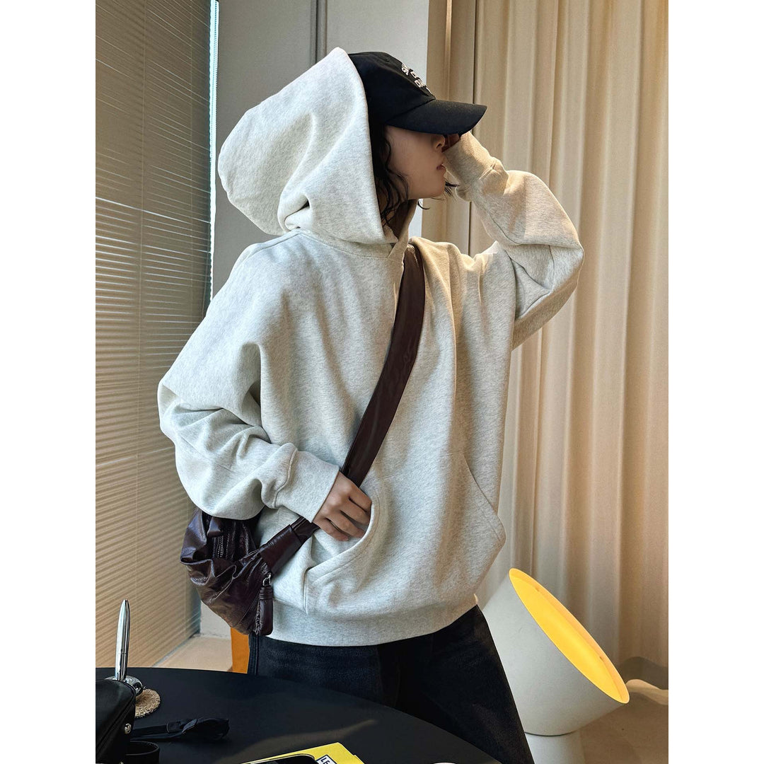 Women Loose Heavy Fleece Hoodie with Extra Large Hood and Kangaroo Pocket Amarae