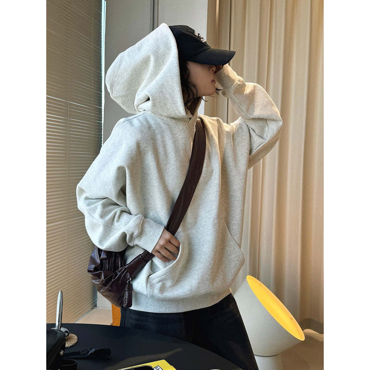 Women Loose Heavy Fleece Hoodie with Extra Large Hood and Kangaroo Pocket Amarae