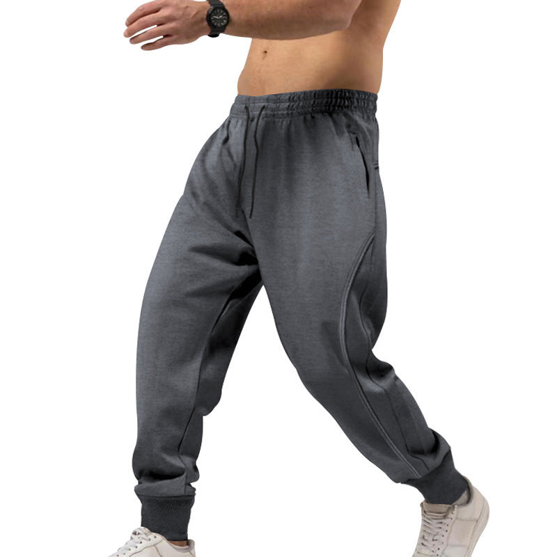 Sporty men's joggers with side zip pockets and elastic waistband Lune London