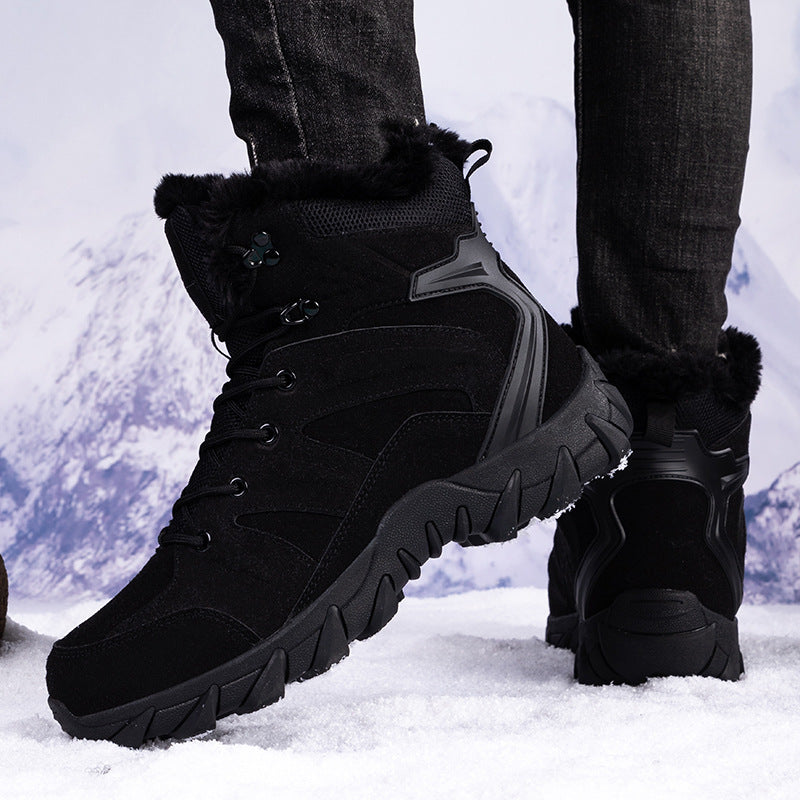 Men's Insulated Winter Trekking Boots with Faux Fur Lining and Grippy Off-Road Tread Sole Amarae