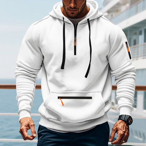 Sporty zip hoodie for men with practical pockets Amarae