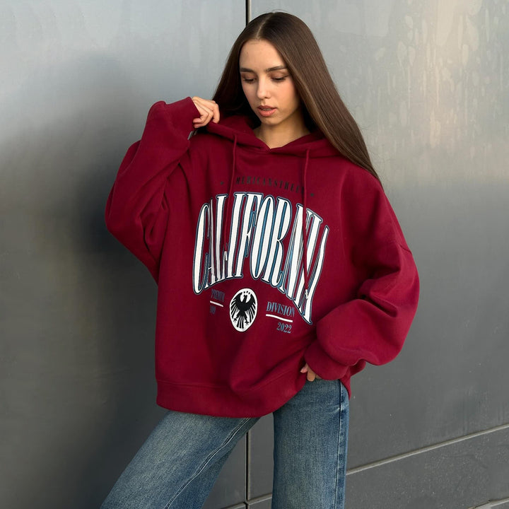 Oversized women's hoodie with creative graphic design Amarae