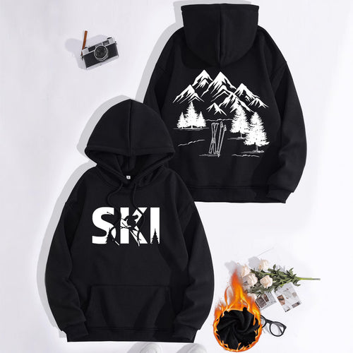 Hoodie pour femmes avec design artistique de ski et coupe confortable Chic & Stil
