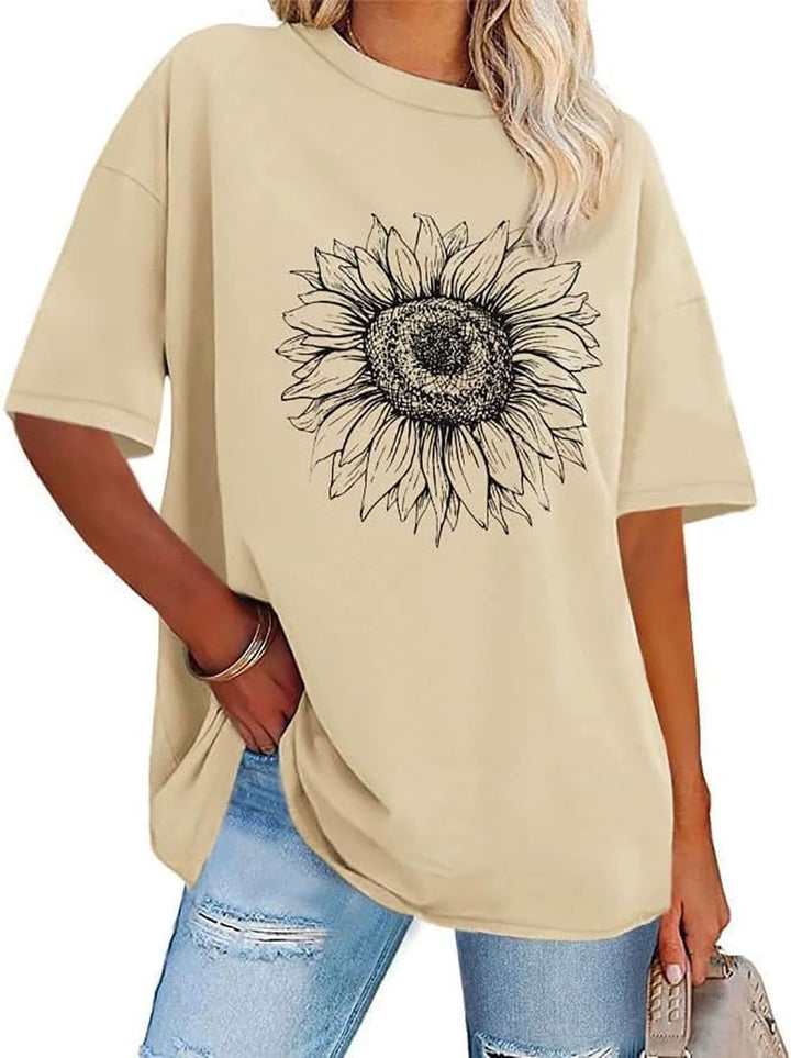 Ladies Casual Oversized Graphic T-shirt Lune London