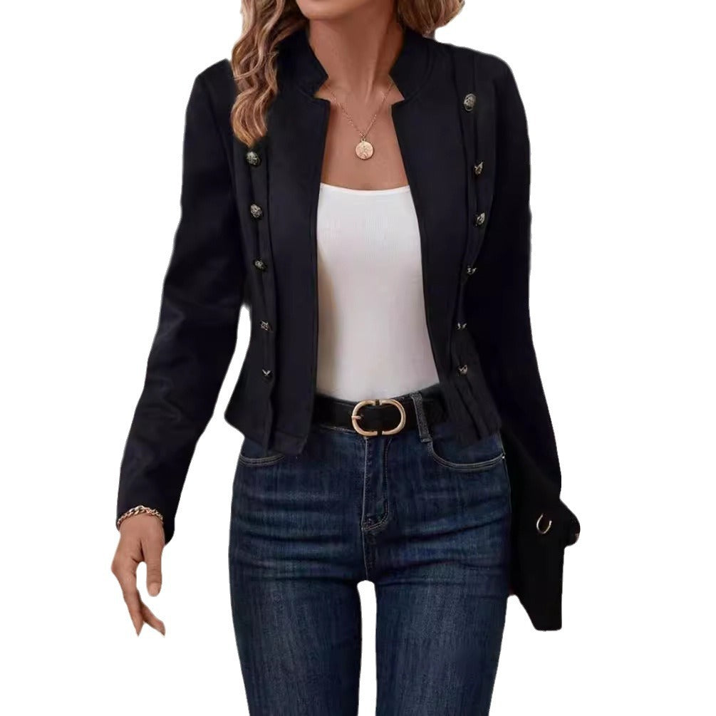 Chic ladies in suede with decorative buttons Lune London