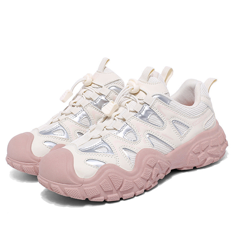 Ladies Chunky Trail Sneaker with shock-absorbing multi-zone profile sole, quick lace-up closure and reflective accents Amarae