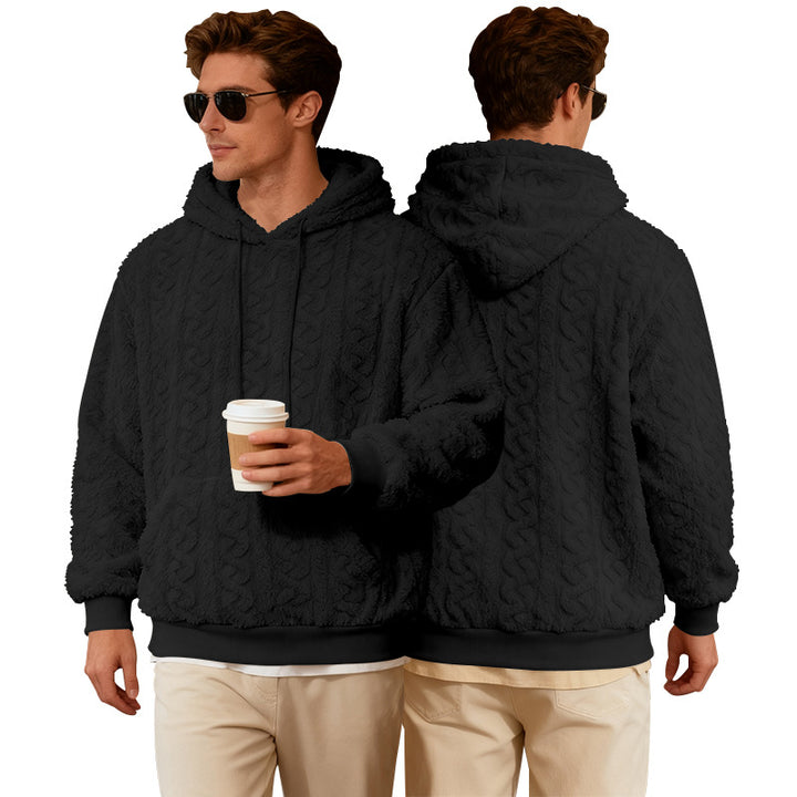 Men's Cozy Hoodie with Textured Fleece Lune London