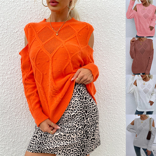Pull en tricot pour femmes avec un motif en dentelle à la mode et des détails en câble Chic & Stil