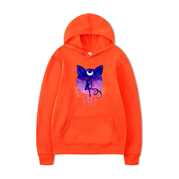 Women's hoodie with artistic cat design and comfortable fit Lune London