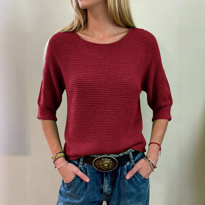Pull en tricot décontracté pour femmes avec large poignet Chic & Stil
