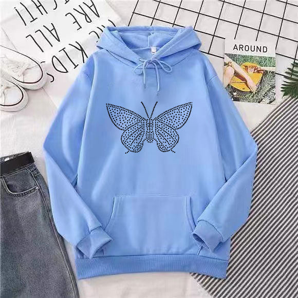 Women's hoodie with elegant butterfly design Chic & Stil