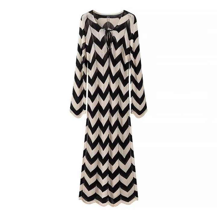 Maxi dress for women with zigzag pattern Lune London