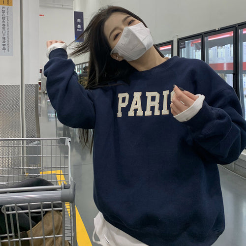 Ladies casual sweatshirt with distinctive lettering Amarae