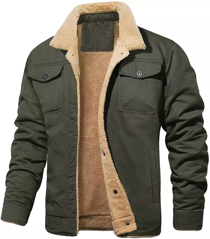 Men's utility jacket with warm inner lining and stylish lapel collar Amarae