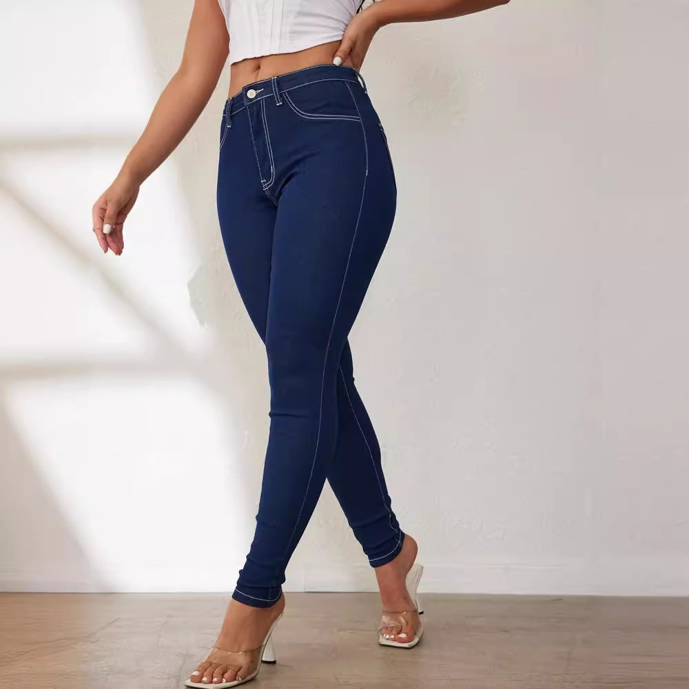 High-waisted skinny jeans for women with a fitted cut Chic & Stil