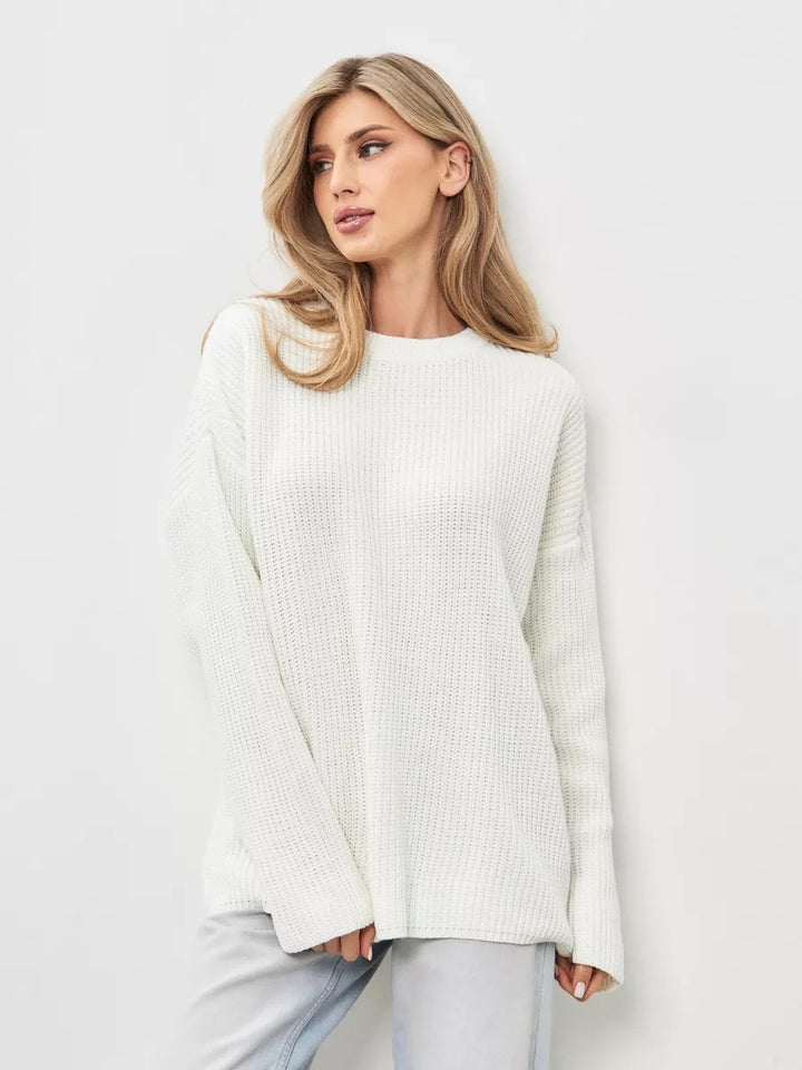 Oversized sweater for women with textured knit and loose fit Lune London