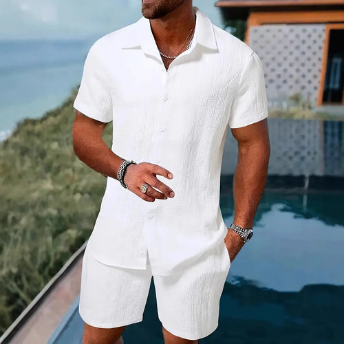 Men's Structured Short Sleeve Beach Outfit Amarae