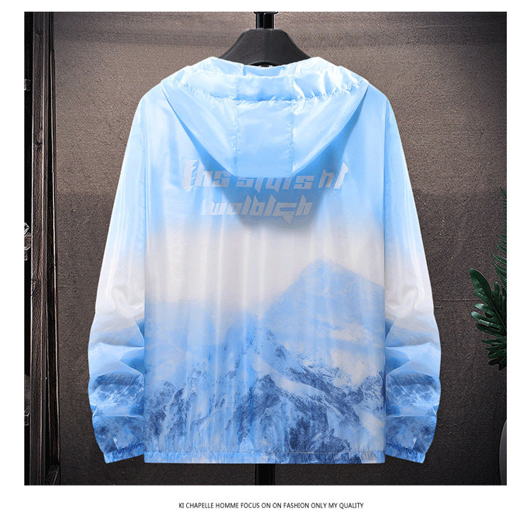 Lightweight jacket for men, windproof and waterproof, with adjustable hood and reflective details Lune London