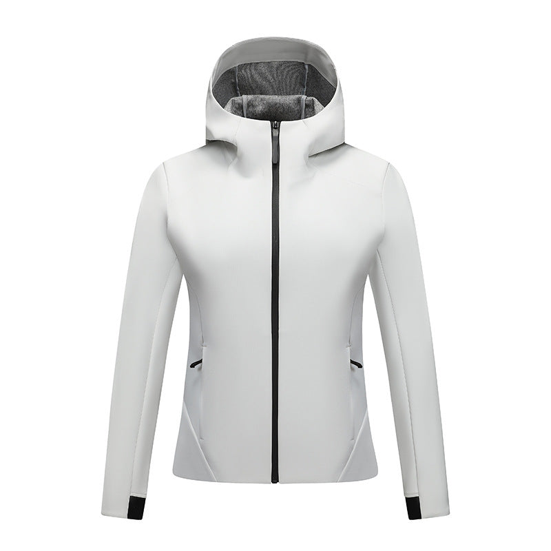 Women's softshell jacket with hood, tailored and windproof outdoor jacket Amarae