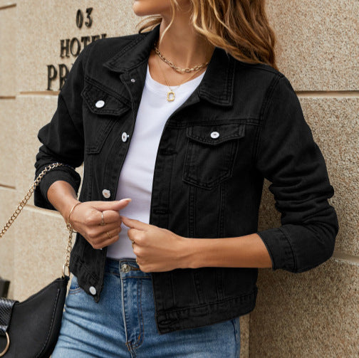 Women's denim jacket with modern cut and practical pockets Amarae