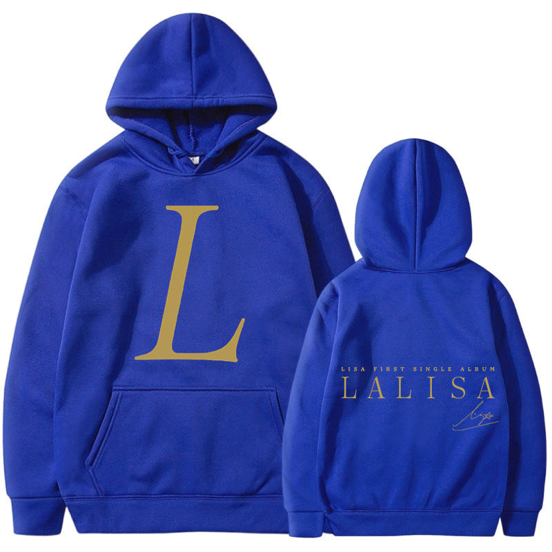 Women's hoodie with stylish initials print and generous kangaroo pocket Lune London