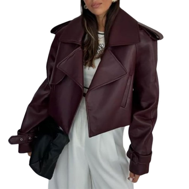 Women's oversized biker jacket with voluminous sleeves Lune London
