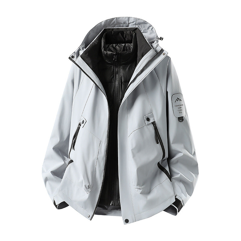 Men's Two-in-One Weather Protection Jacket with Removable Padded Vest and Adjustable Hood Amarae