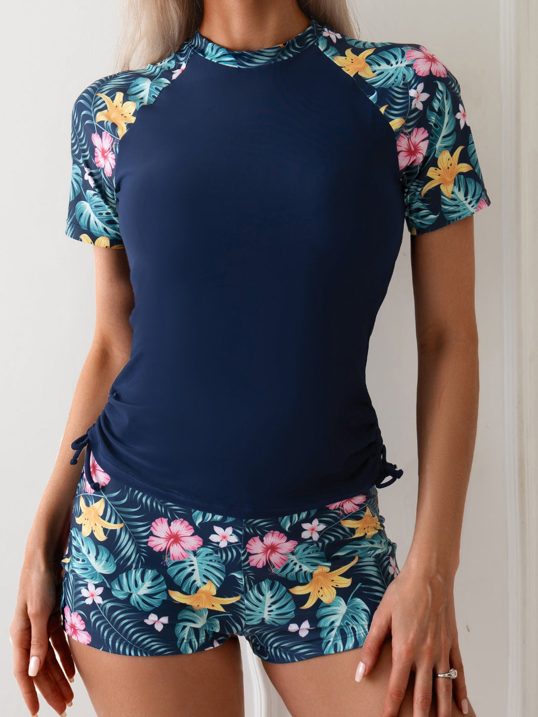Women UV Protection Swim Set with Floral Design and Sporty Fit Lune London
