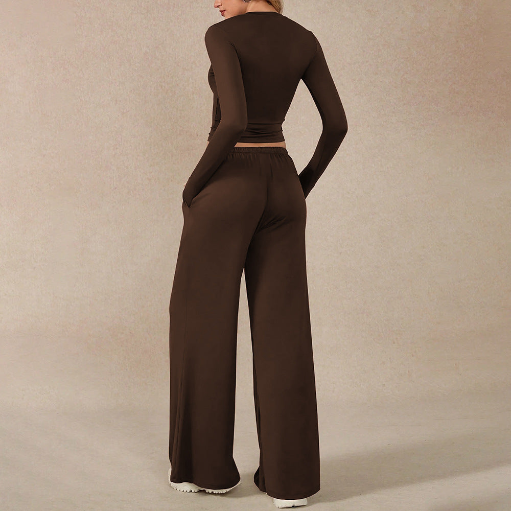 Pantalon de survêtement décontracté pour femmes avec coupe ample et taille élastique Chic & Stil