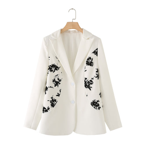 Elegant blazer jacket for ladies with floral details and quality workmanship Amarae