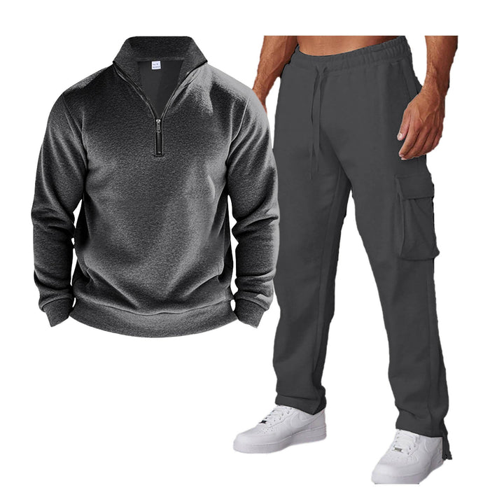 Men's Tracksuit with Practical Zip Collar and Side Pockets Lune London