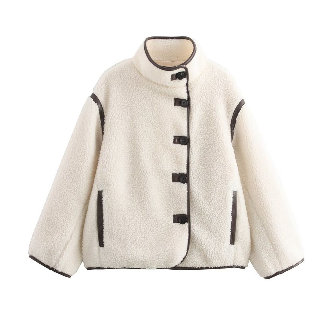Ladies Cozy Teddy Clothing with High Collar and Practical Pockets Lune London