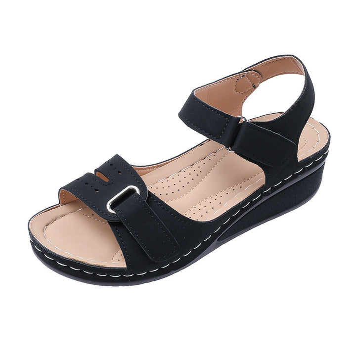 Lune London adjustable comfort wedge sandals for women